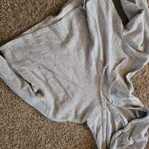 Womans MEDIUM Gray Hoodie with Drawstrings